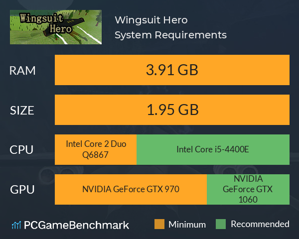 Wingsuit Hero System Requirements PC Graph - Can I Run Wingsuit Hero Wingsuit Hero System Requirements PC Graph - Can I Run Wingsuit Hero