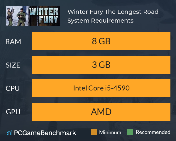 Winter Fury: The Longest Road System Requirements PC Graph - Can I Run Winter Fury: The Longest Road Winter Fury: The Longest Road System Requirements PC Graph - Can I Run Winter Fury: The Longest Road