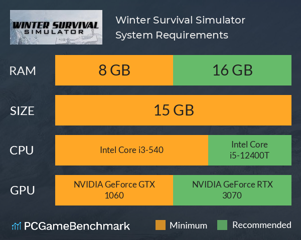 Winter Survival Simulator System Requirements PC Graph - Can I Run Winter Survival Simulator