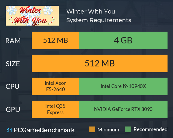 Winter With You System Requirements PC Graph - Can I Run Winter With You Winter With You System Requirements PC Graph - Can I Run Winter With You