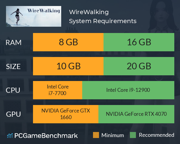 WireWalking System Requirements PC Graph - Can I Run WireWalking WireWalking System Requirements PC Graph - Can I Run WireWalking