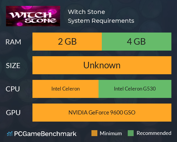 Witch Stone System Requirements PC Graph - Can I Run Witch Stone Witch Stone System Requirements PC Graph - Can I Run Witch Stone