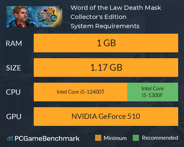 Word of the Law: Death Mask Collector's Edition System Requirements PC Graph - Can I Run Word of the Law: Death Mask Collector's Edition