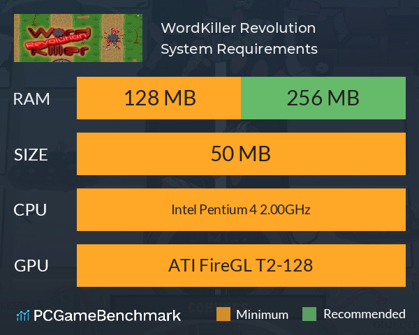 WordKiller: Revolution System Requirements PC Graph - Can I Run WordKiller: Revolution WordKiller: Revolution System Requirements PC Graph - Can I Run WordKiller: Revolution