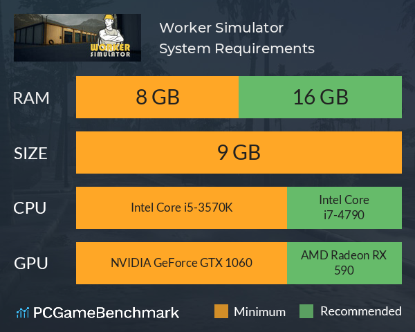 Worker Simulator System Requirements PC Graph - Can I Run Worker Simulator