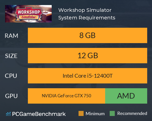 Workshop Simulator System Requirements PC Graph - Can I Run Workshop Simulator Workshop Simulator System Requirements PC Graph - Can I Run Workshop Simulator