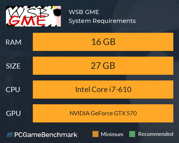 WSB GME System Requirements PC Graph - Can I Run WSB GME