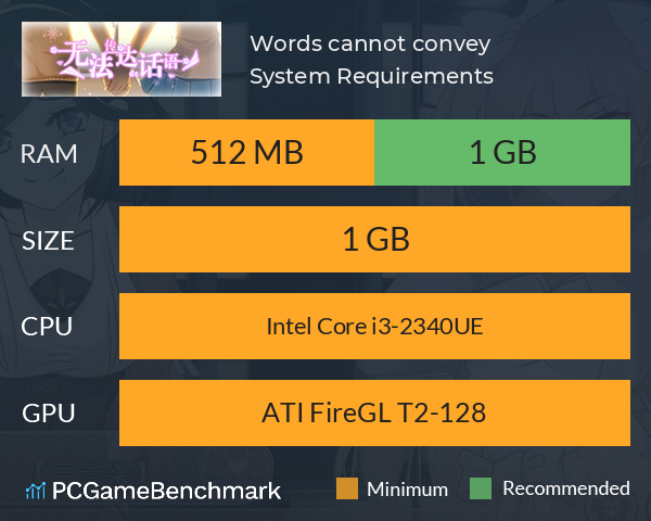 无法传达的话语(Words cannot convey) System Requirements PC Graph - Can I Run 无法传达的话语(Words cannot convey) 无法传达的话语(Words cannot convey) System Requirements PC Graph - Can I Run 无法传达的话语(Words cannot convey)