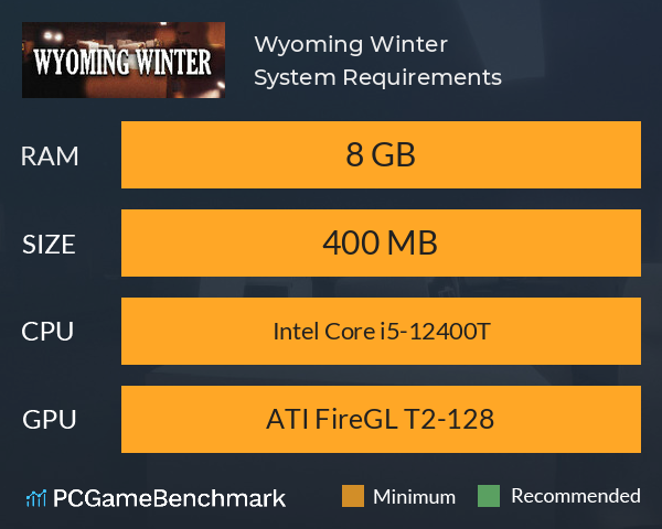Wyoming Winter System Requirements PC Graph - Can I Run Wyoming Winter Wyoming Winter System Requirements PC Graph - Can I Run Wyoming Winter