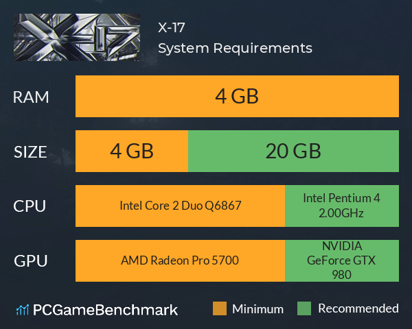 X-17 System Requirements PC Graph - Can I Run X-17 X-17 System Requirements PC Graph - Can I Run X-17