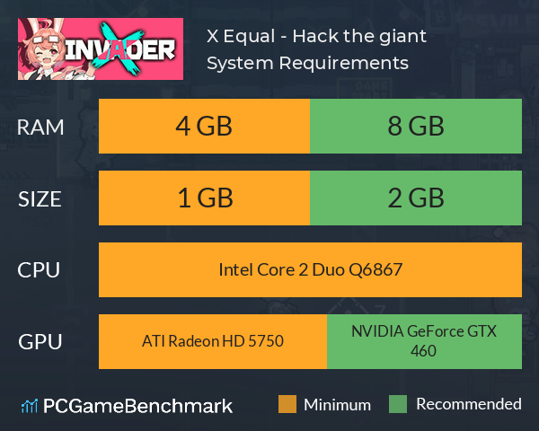X Equal - Hack the giant System Requirements PC Graph - Can I Run X Equal - Hack the giant