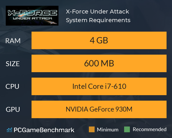 X-Force Under Attack System Requirements PC Graph - Can I Run X-Force Under Attack X-Force Under Attack System Requirements PC Graph - Can I Run X-Force Under Attack
