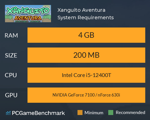 Xanguito Aventura System Requirements PC Graph - Can I Run Xanguito Aventura Xanguito Aventura System Requirements PC Graph - Can I Run Xanguito Aventura
