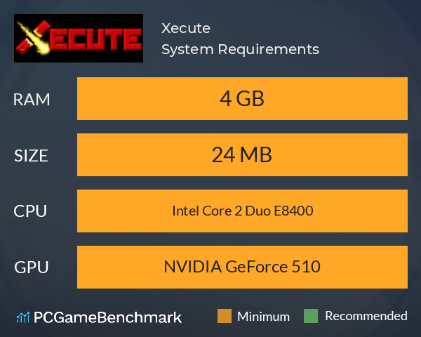 Xecute System Requirements PC Graph - Can I Run Xecute