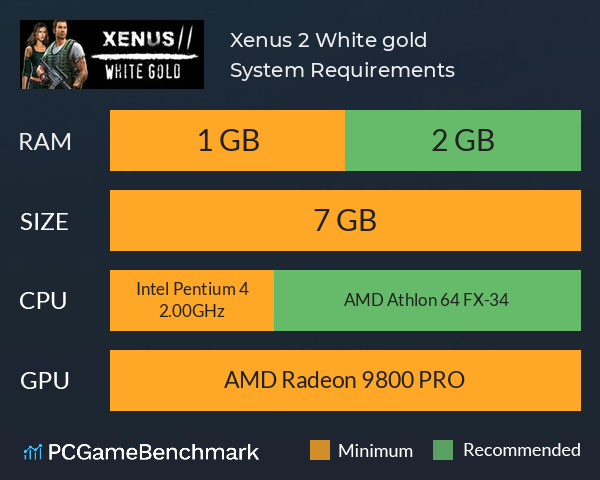 Xenus 2. White gold. System Requirements PC Graph - Can I Run Xenus 2. White gold.