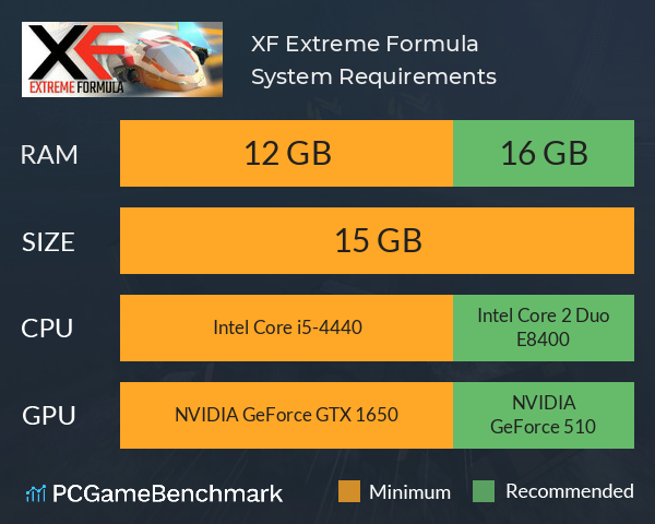 XF Extreme Formula System Requirements PC Graph - Can I Run XF Extreme Formula XF Extreme Formula System Requirements PC Graph - Can I Run XF Extreme Formula