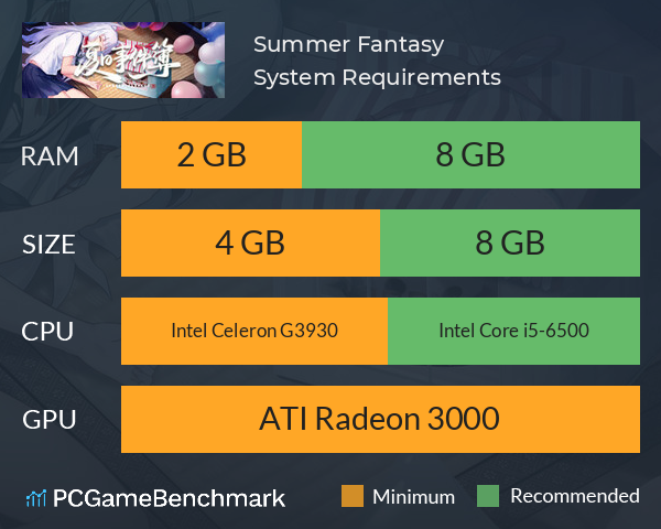 夏日事件簿 Summer Fantasy System Requirements PC Graph - Can I Run 夏日事件簿 Summer Fantasy 夏日事件簿 Summer Fantasy System Requirements PC Graph - Can I Run 夏日事件簿 Summer Fantasy