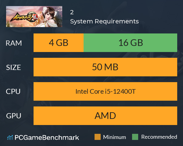 仙侠世界2 System Requirements PC Graph - Can I Run 仙侠世界2 仙侠世界2 System Requirements PC Graph - Can I Run 仙侠世界2