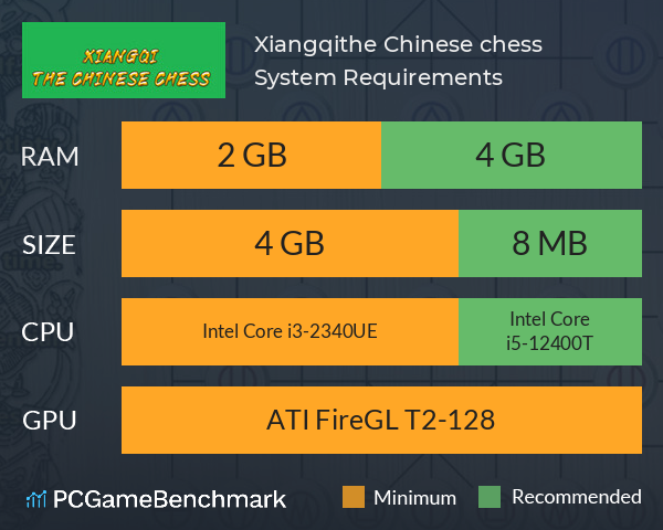 Xiangqi—the Chinese chess System Requirements PC Graph - Can I Run Xiangqi—the Chinese chess Xiangqi—the Chinese chess System Requirements PC Graph - Can I Run Xiangqi—the Chinese chess
