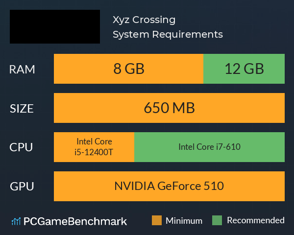 Xyz Crossing System Requirements PC Graph - Can I Run Xyz Crossing