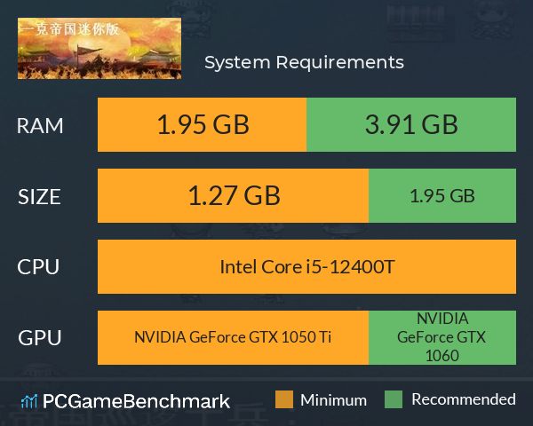一克帝国迷你版 System Requirements PC Graph - Can I Run 一克帝国迷你版 一克帝国迷你版 System Requirements PC Graph - Can I Run 一克帝国迷你版