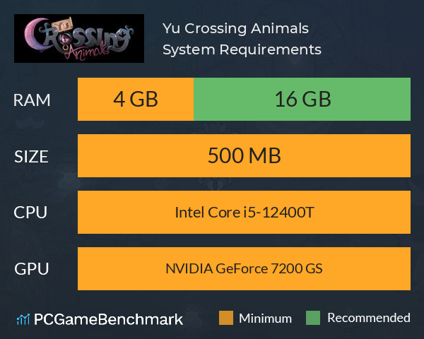 Yu Crossing Animals System Requirements PC Graph - Can I Run Yu Crossing Animals Yu Crossing Animals System Requirements PC Graph - Can I Run Yu Crossing Animals