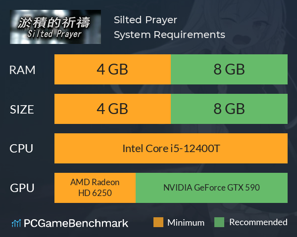 淤積的祈禱(Silted Prayer) System Requirements PC Graph - Can I Run 淤積的祈禱(Silted Prayer) 淤積的祈禱(Silted Prayer) System Requirements PC Graph - Can I Run 淤積的祈禱(Silted Prayer)