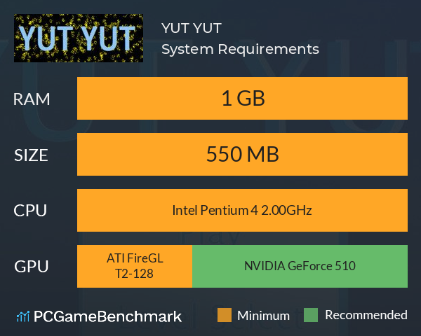 YUT YUT System Requirements PC Graph - Can I Run YUT YUT YUT YUT System Requirements PC Graph - Can I Run YUT YUT