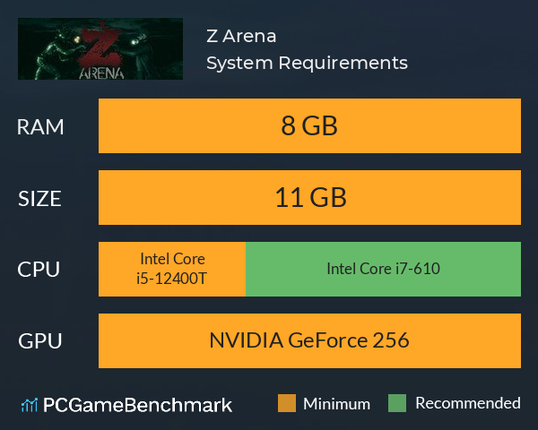 Z Arena System Requirements PC Graph - Can I Run Z Arena