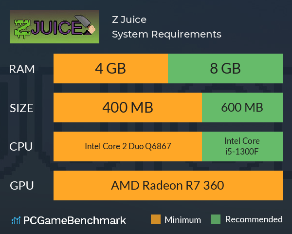 Z Juice System Requirements PC Graph - Can I Run Z Juice Z Juice System Requirements PC Graph - Can I Run Z Juice