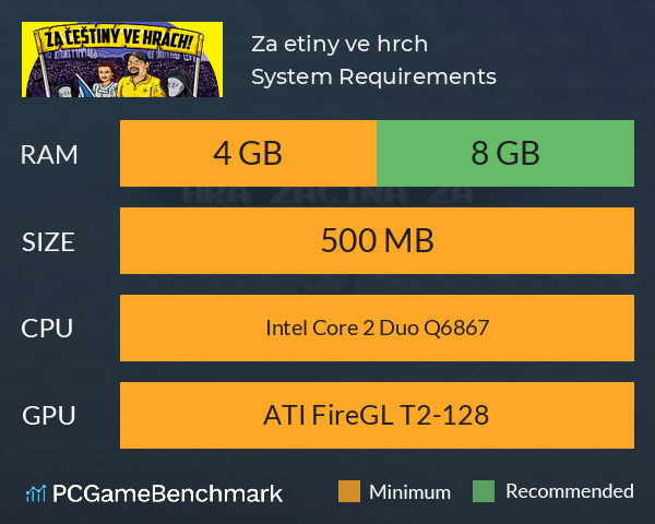 Za češtiny ve hrách! System Requirements PC Graph - Can I Run Za češtiny ve hrách!