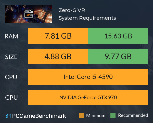 Zero-G VR System Requirements PC Graph - Can I Run Zero-G VR Zero-G VR System Requirements PC Graph - Can I Run Zero-G VR