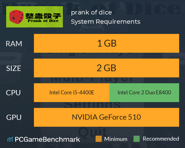 整蛊骰子 prank of dice System Requirements PC Graph - Can I Run 整蛊骰子 prank of dice 整蛊骰子 prank of dice System Requirements PC Graph - Can I Run 整蛊骰子 prank of dice
