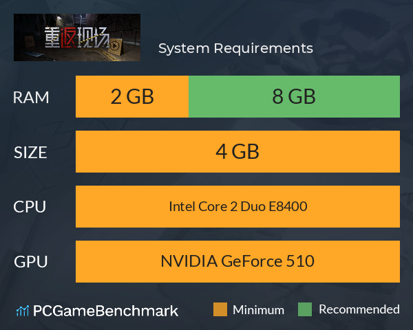 重返现场 System Requirements PC Graph - Can I Run 重返现场