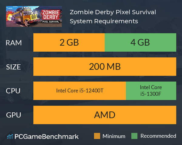 Zombie Derby: Pixel Survival System Requirements PC Graph - Can I Run Zombie Derby: Pixel Survival