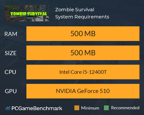 Zombie Survival System Requirements PC Graph - Can I Run Zombie Survival Zombie Survival System Requirements PC Graph - Can I Run Zombie Survival