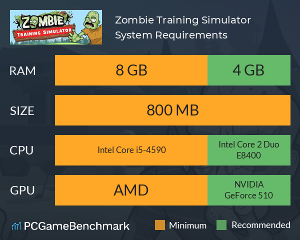 Zombie Training Simulator System Requirements PC Graph - Can I Run Zombie Training Simulator