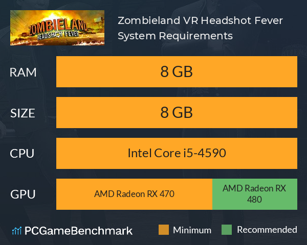 Zombieland VR: Headshot Fever System Requirements PC Graph - Can I Run Zombieland VR: Headshot Fever