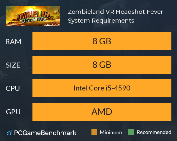 Zombieland VR: Headshot Fever System Requirements PC Graph - Can I Run Zombieland VR: Headshot Fever