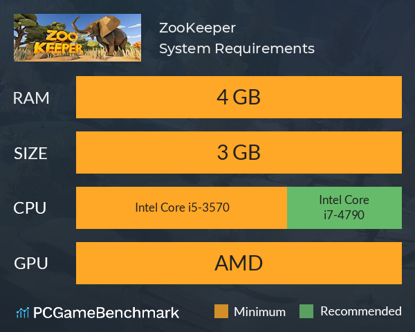 ZooKeeper System Requirements PC Graph - Can I Run ZooKeeper